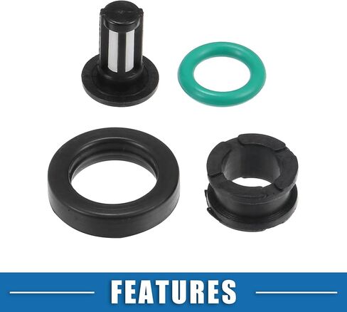 Fuel Injector O Rings Seals with Micro Filters Fuel Injector Repair Kit for Suzuki GSXR 600 750 1000 Hayabusa GSX1300 Rubber Black (Set of 4) in Saudi Arabia