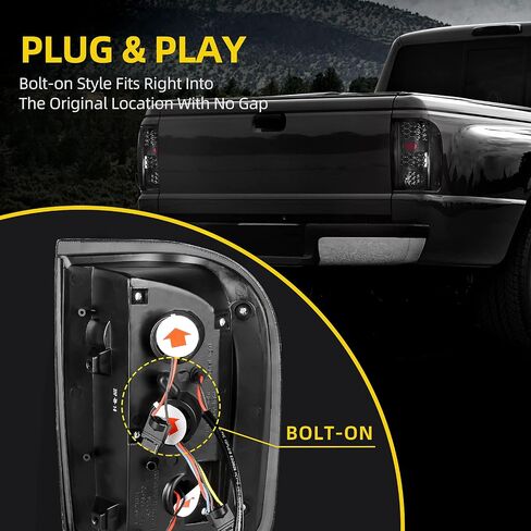 DWVO LED Tail Light Assembly Compatible with 93-97 Ford Ranger 1993 1994 1995 1996 1997 Replacement Taillights Tail Lamps in Saudi Arabia