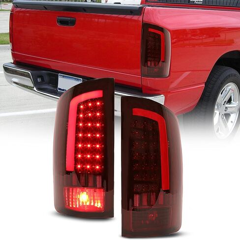 Kojem LED Tail Light Compatible with 2002-2006 Dodge Ram 1500/2003-2006 Dodge Ram 2500 3500 LED Tube Bar Brake Turn Signal Lamp Taillight Driver & Passenger Side -Clear Lens & Black Housing in Saudi Arabia