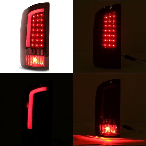 Kojem LED Tail Light Compatible with 2002-2006 Dodge Ram 1500/2003-2006 Dodge Ram 2500 3500 LED Tube Bar Brake Turn Signal Lamp Taillight Driver & Passenger Side -Clear Lens & Black Housing in Saudi Arabia