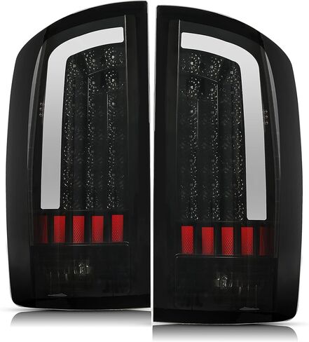 Kojem LED Tail Light Compatible with 2002-2006 Dodge Ram 1500/2003-2006 Dodge Ram 2500 3500 LED Tube Bar Brake Turn Signal Lamp Taillight Driver & Passenger Side -Clear Lens & Black Housing in Saudi Arabia