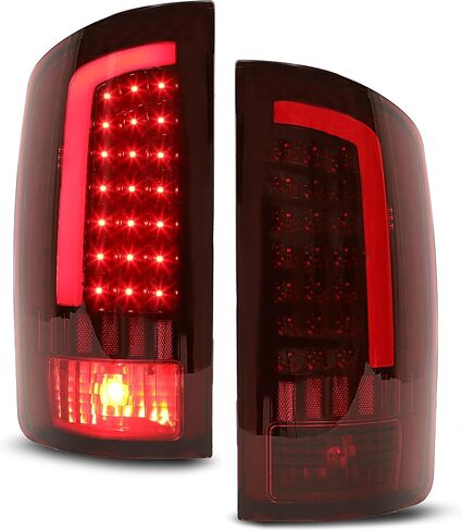 Kojem LED Tail Light Compatible with 2002-2006 Dodge Ram 1500/2003-2006 Dodge Ram 2500 3500 LED Tube Bar Brake Turn Signal Lamp Taillight Driver & Passenger Side -Clear Lens & Black Housing in Saudi Arabia