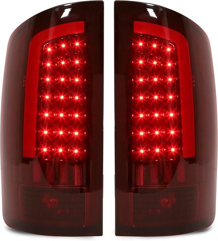 Kojem LED Tail Light Compatible with 2002-2006 Dodge Ram 1500/2003-2006 Dodge Ram 2500 3500 LED Tube Bar Brake Turn Signal Lamp Taillight Driver & Passenger Side -Clear Lens & Black Housing in Saudi Arabia