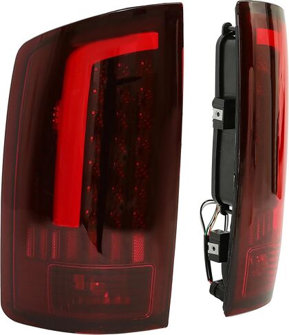 Kojem LED Tail Light Compatible with 2002-2006 Dodge Ram 1500/2003-2006 Dodge Ram 2500 3500 LED Tube Bar Brake Turn Signal Lamp Taillight Driver & Passenger Side -Clear Lens & Black Housing in Saudi Arabia