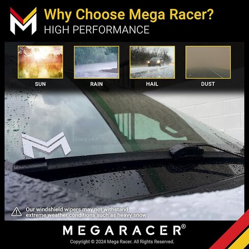 شفرات ممسحة الزجاج الأمامي ميجا ريسر 26 بوصة 16 بوصة لتويوتا كورولا سيليكا RAV4 فينزا، خطاف J U، شفرات المساحات الأمامية، مجموعة شفرات ممسحة الزجاج الأمامي البديلة للسيارات، عبوتان in Kuwait