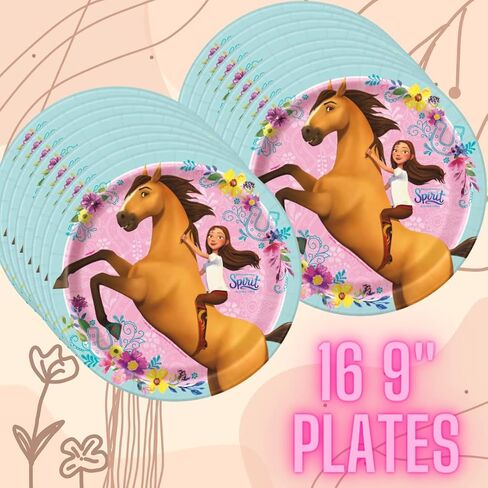 Spirit Riding Free Party Supplies with Spirit Party Decorations and Spirit Tableware for 16 Guests for your Girls Birthday Party or Baby Shower in Saudi Arabia