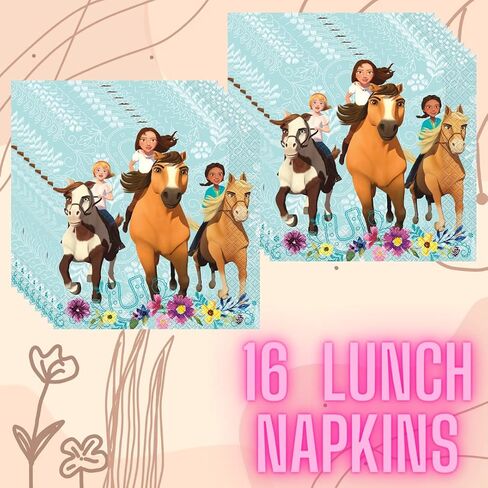 Spirit Riding Free Party Supplies with Spirit Party Decorations and Spirit Tableware for 16 Guests for your Girls Birthday Party or Baby Shower in Saudi Arabia