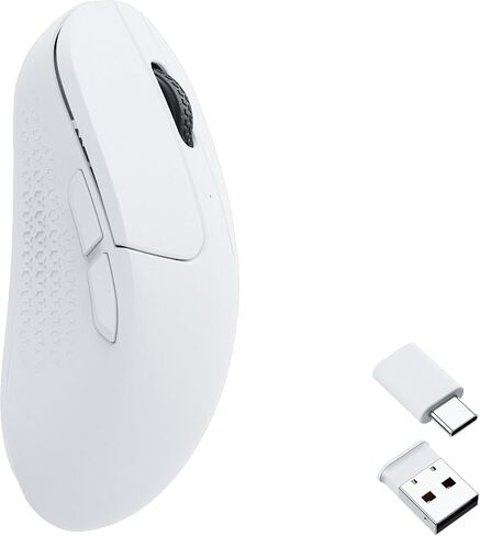 Keychron M3 Mini Wireless Gaming Optical Mouse, Tri-Mode 2.4 GHz/Bluetooth 5.1/Wired, PixArt PAW 3395 Sensor, 26000 DPI, LED RGB Backlit, Lightweight Programmable Macro Button for Windows/Mac - Black in Saudi Arabia