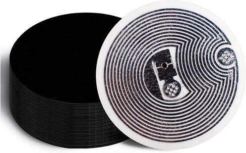 20pcs NFC Stickers NFC Tags Sticker NTAG215 NFC Rewritable Black Tags NFC 215 RFID Sticker (25mm) Programmable NFC Tag 504 Bytes Compatible with iPhone and All Other NFC Enabled Devices in Saudi Arabia
