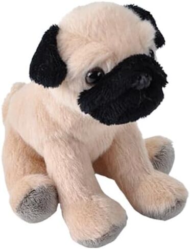 Wild Republic Pocketkins Eco Pug, Stuffed Animal, 5 Inches, Plush Toy, Made from Recycled Materials, Eco Friendly in Saudi Arabia