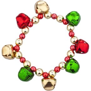 LUX ACCESSORIES Goldtone Christmas X-Mas Holiday Jingle Bells Bracelet