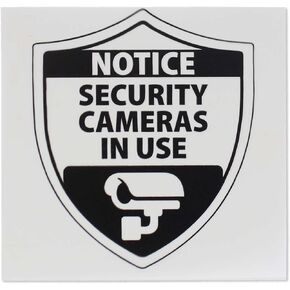 Headline Sign Security Cameras In Use Window Cling Sign, 6" x 6", Made in USA (Pack of 2)