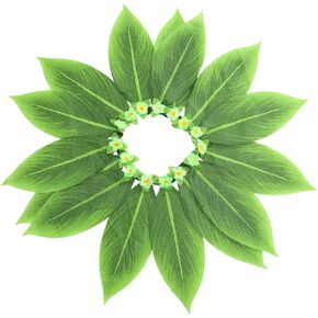 Leaf Skirt Tropical Party Skirt Hula Dancer Outfit Tropical Party Decorations Grass Skirts for Kids Hawaiian Dresses for Kids Performance Costume Aldult Show Skirt Silk Cloth Child