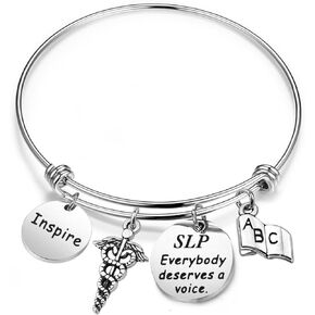 ENSIANTH Speech Therapist Gift Everyone Deserves A Voice Keychain Speech Language Pathologist Jewelry Thank You Gift