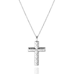 QUADRI - Premium Quality Certified Made in Italy 16+2 Inchs Adjustable Cross Necklace - 925 Sterling Silver or 18K Gold over Sterling Silver for Women