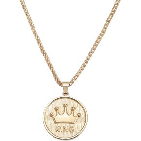 King's Crown Pendant Necklace, Basketball Star Memorial Souvenir Necklace Number 23 Necklace