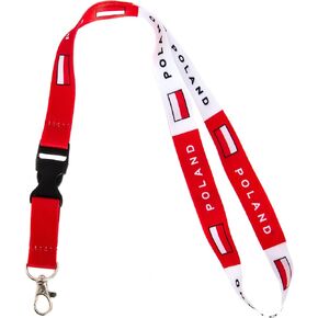Desert Cactus Country of Poland Lanyard Flag Car Keys ID Badge Holder Keychain Souvenir Polish Detachable Breakaway Snap Buckle (Lanyard)