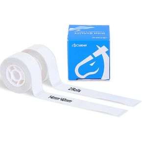 White Label, 520B Mini Label Tape Self-Adhesive Label Maker Paper 14mmx40mm (0.55"x1.57") Compatible with CLABEL 520B/521B Label Maker, Ideal for Organization and Storage -2 Rolls in Kuwait