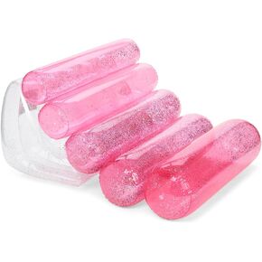 FUNBOY Clear Pink Glitter Leisure Water Chair أنبوب حمام سباحة كبير مثالي لحفلات حمام السباحة الصيفية