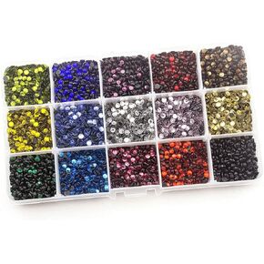 Summer-Ray SS16 4mm Assorted Color Hot Fix Rhinestones in Storage Box