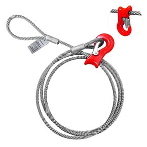 Single Leg Wire Rope Sling, 10.3T Steel Log Choker Cable Rigging 8.2FT, 1/2" Flemish Loop to Heavy-Duty Thimble with Sliding Choker, Heavy Duty Rigging Cable for Lifting and Towing…