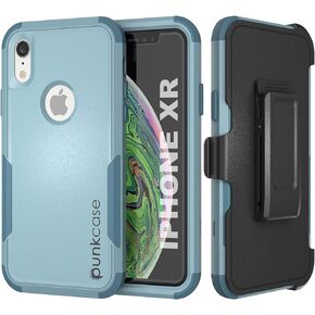 Punkcase for iPhone XR Belt Clip Holster Case [Patron Series] 4-1 Rugged & Protective Multilayer Phone Cover W/Integrated Kickstand for iPhone XR (6.1") (2018) [Black]