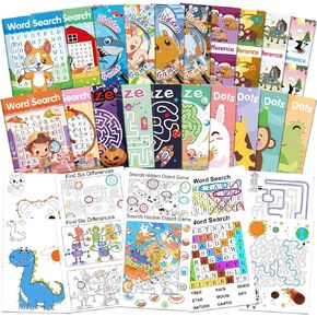 20Pack Small Activity Books for Kids Age 4-8,8-12,Kid Party Favor Gift,Over 280 Different Games fit Classroom Activities,Birthday Goodie Bag Stuffers