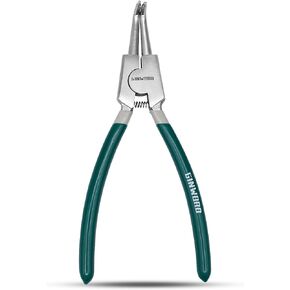 7-inch 4 Pcs Snap Ring Pliers Set, Circlip Pliers Kit, Straight/Bent Jaw, Internal/External Heavy Duty C Clip Pliers for Ring Remover Retaining,Blue