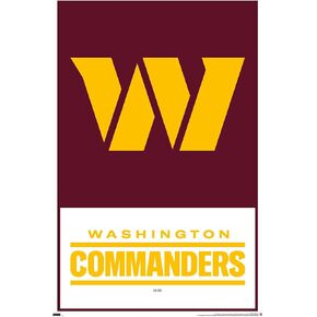Trends International NFL Washington Commanders - Logo 22 Wall Poster, 14.725" x 22.375", Barnwood Framed Version