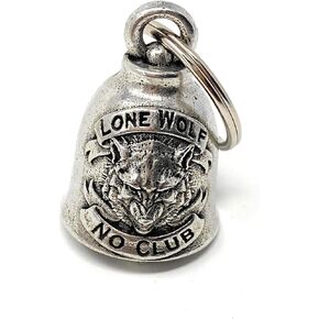 Bravo Bells Lone Wolf Bell - Biker Bell Accessory or Key Chain for Good Luck on The Road
