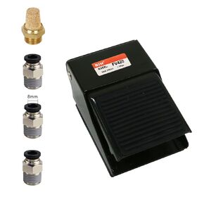 Pneumatic Foot Pedal Valve1/4" NPT Pressure Control Foot Switch with Silencer (3Way 2Position(FV320))