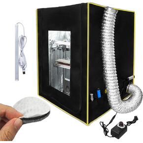 3D Printer Enclosure with 3-Layers Filter Adjustable Speed Ventilation Fan Fireproof Constant Temperature Dustproof Tent Cover Compatible with Ender 3 V2/ Pro/Ender 3 S1 / Ender 3 V2 Neo/Ender 5 S1