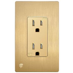 ENERLITES White Decorator Receptacle with Screwless Wall Plate, Standard Electrical Wall Outlet, 15A 125V, Self-Grounding, 2-Pole, 3-Wire, 5-15R, UL Listed, 61502-TR-WSID, 10 Pack, Tamper Resistant