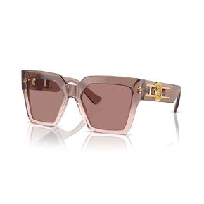 Versace Woman Sunglasses Bordeaux Frame, Dark Brown Lenses, 54MM