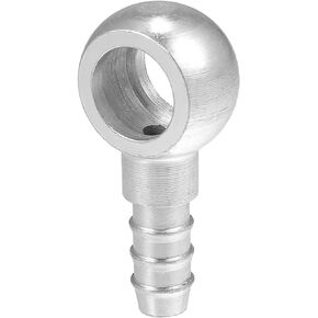ACROPIX 14mm ID 10mm OD Banjo Bolt Hose Barb Fittings Universal Banjo Fitting Fuel Line Adapter Connector for Motorcycle Car Silver Tone - Pack of 1