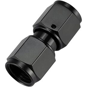 Car 6AN Female to 6AN Female Straight Swivel Coupler Union Fitting Adapter, Aluminum Automotive Straight Hose End Fitting Swivel, Straight Hose Adapter, Universal for Vehicles（6AN）