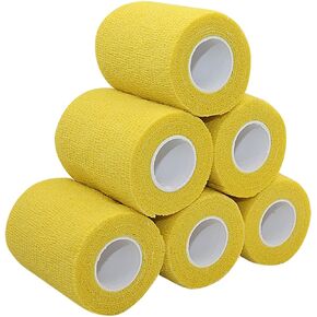 Self Adhesive Bandage Tape-Self Adherent Stretch Medical Bandage Wrap,Athletic Tape/Vet Tape,1Inch 5Yards-12Count,Black