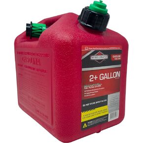 Briggs & Stratton Two Gallon Gas Can, EPA Approved, Smart Fill Spout, and Fire Mitigation (FMD) Compliant,Red