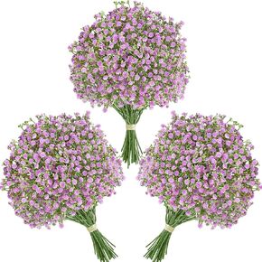 Alecono Babys Breath Artificial Flowers 𝟯𝟯𝗣𝗰𝘀, White Artificial Babys Breath Bulk for DIY Floral Bouquets for Wedding, Fake Babys Breath Real Touch Flowers for Home Decorations