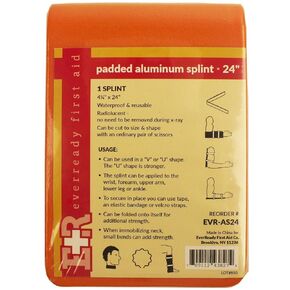 SAM Medical Products MP76001 Rubber Splint, 24" x 4 1/4", Blue/Orange