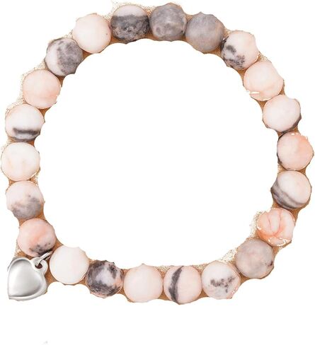 Sister Gift from Sister Healing Stone Bracelet Heart Charm Bracelet Yoga Balancing Bracelet Birthday Thanksgiving Christmas Gift for Sister in Saudi Arabia