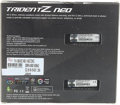 3600 16GB (kit) G.Skill Trident Z F4-3600C16D-16GTZNC (2 x 8GB) in Saudi Arabia