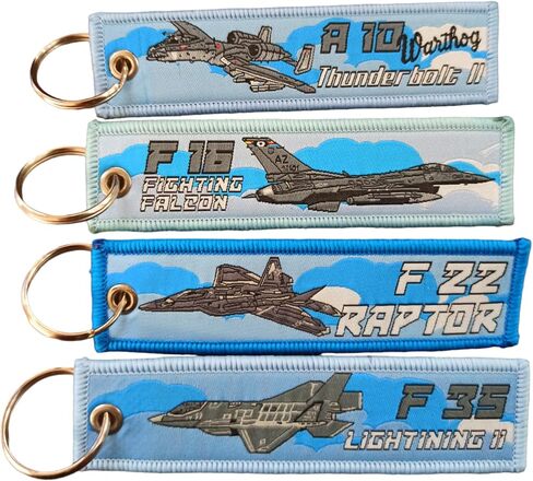 Modern Warplanes Pack Keychain Lanyard A10 Warthog, F16 Fightig Falcon, F22 Raptor, F35 Lightining in Saudi Arabia