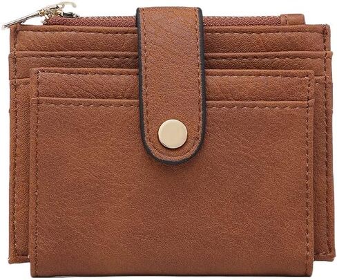 JEN & CO. Sam Wallet, Black - Small Vegan Leather Wallets for Women, Credit Card Slots, ID Holder, Slim and Compact in Saudi Arabia