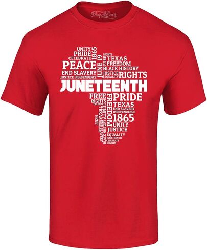 تي شيرت shop4ever Juneteenth Africa Word Cloud Montage in Kuwait