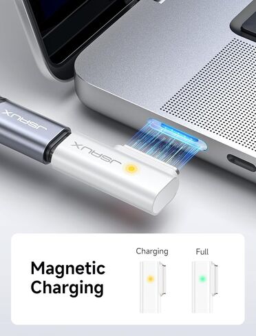 محول JSAUX 140 وات USB C إلى مغناطيسي 3 90 درجة متوافق مع MacBook Air 2023/2022 (M2)، MacBook Pro 2023 (M3، M2، 14-16 بوصة)، MacBook Pro 2021 (M1، 14-16 بوصة) in Saudi Arabia