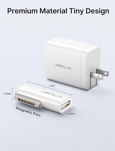 محول JSAUX 140 وات USB C إلى مغناطيسي 3 90 درجة متوافق مع MacBook Air 2023/2022 (M2)، MacBook Pro 2023 (M3، M2، 14-16 بوصة)، MacBook Pro 2021 (M1، 14-16 بوصة) in Saudi Arabia