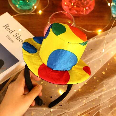 Toddmomy Jester Accessories Jester Costumes Circus hat top hat Headband Mens Dress Clothes red hat for Men Carnival Headband Carnival hat Jester Costume hat Jester hat Women's Bow tie Clown in Saudi Arabia