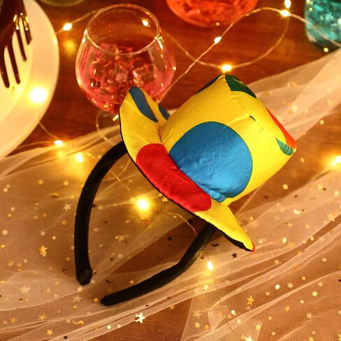 Toddmomy Jester Accessories Jester Costumes Circus hat top hat Headband Mens Dress Clothes red hat for Men Carnival Headband Carnival hat Jester Costume hat Jester hat Women's Bow tie Clown in Saudi Arabia
