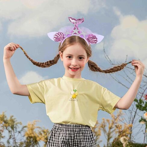Mermaid Headband Starfish Headband Glitter Shell Hairband for Women Girls Summer Birthday Wedding Party Supplies in Kuwait